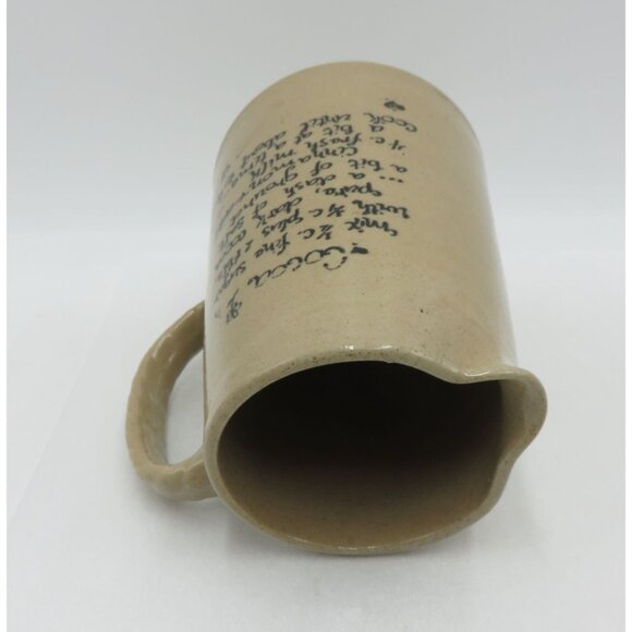 Stoneware Jug With Cocoa Recipe Pearsons Chesterfield England 7" Tall - Picture 6 of 10